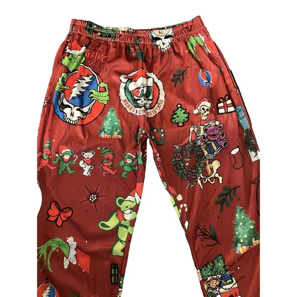 Grateful dead Red Grinch XMas Women’s PJ’s XXL Holiday Lounge Set Christmas Gift - Picture 1 of 16